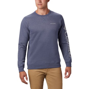 Columbia Sweater Heren, Logo Fleece Crew Big DonkerBlauw Grijs, 35SFYAIDB